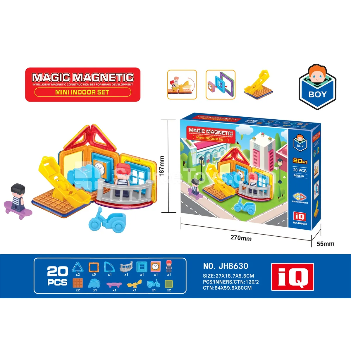 Magnetic Building Blocks Set (20pcs) Magnetic Building Blocks Set (20pcs)