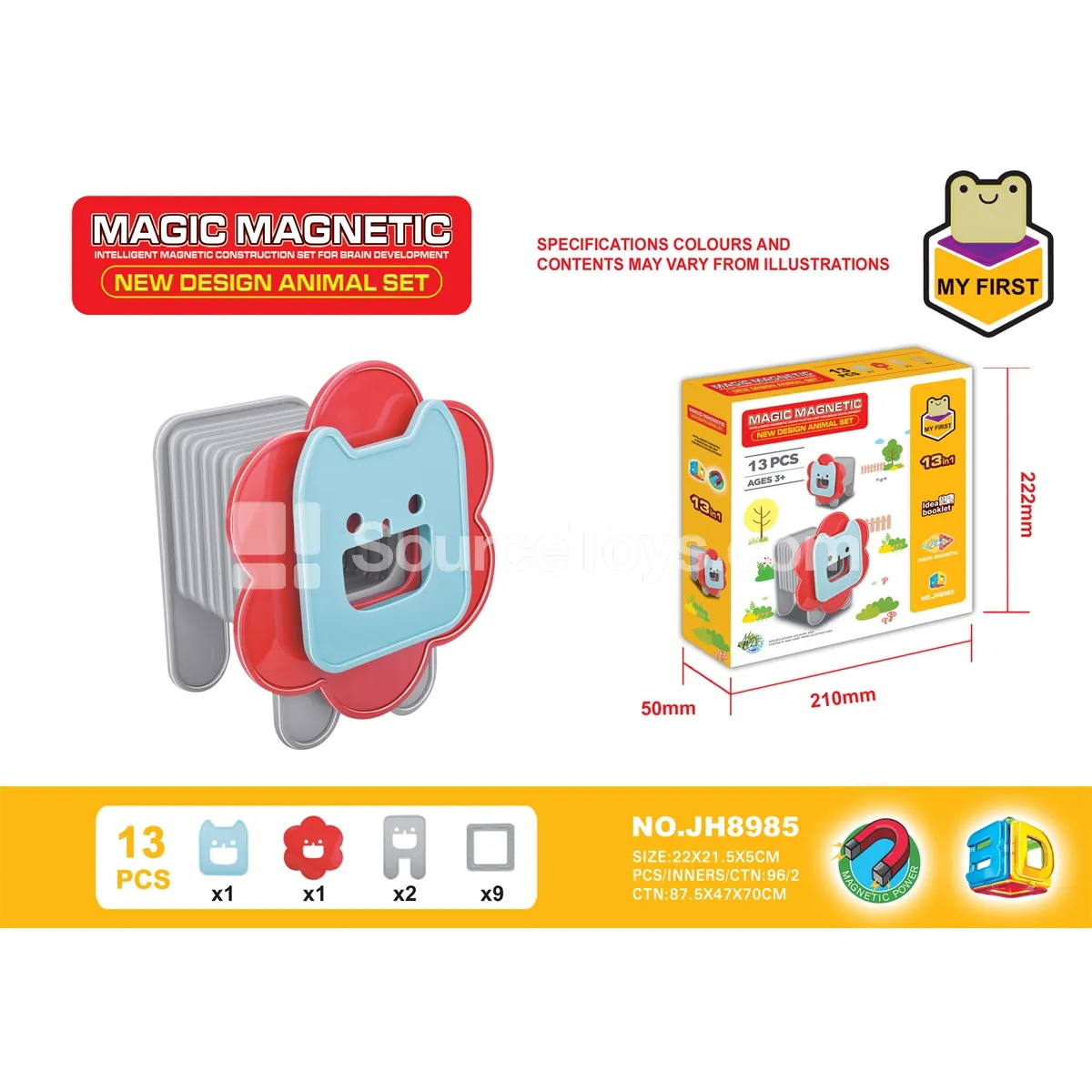 Lion Assembly Magnetic Building Blocks (13pcs)
