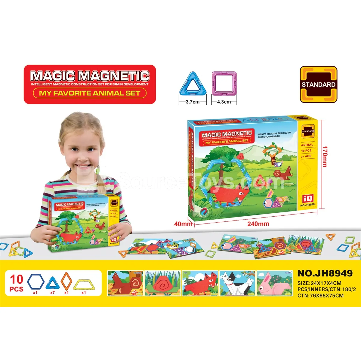 Magnetic Building Blocks Set (10 PCS)