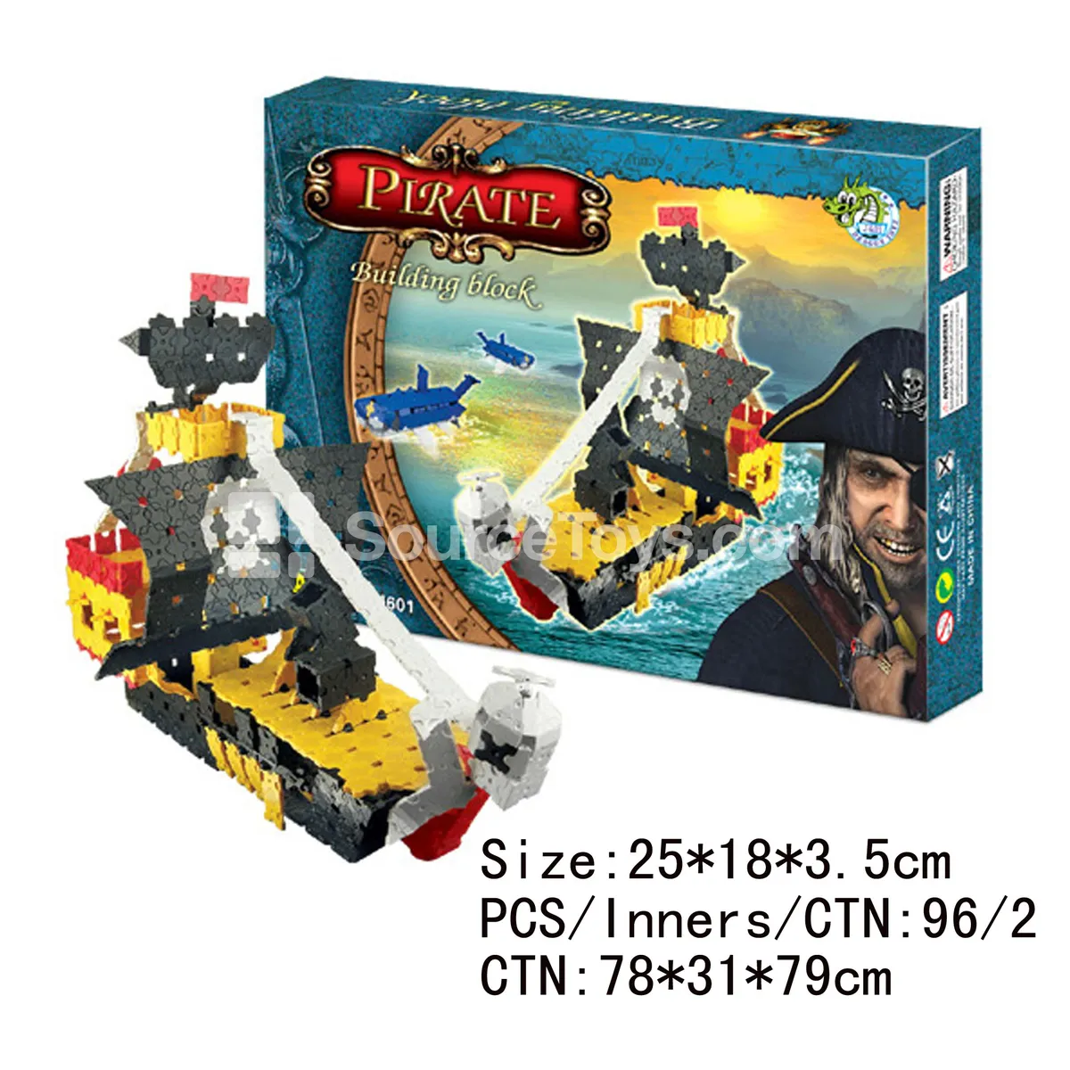 3D Pirate Ship Building Blocks Set (246 PCS) 3D Pirate Ship Building Blocks Set (246 PCS)