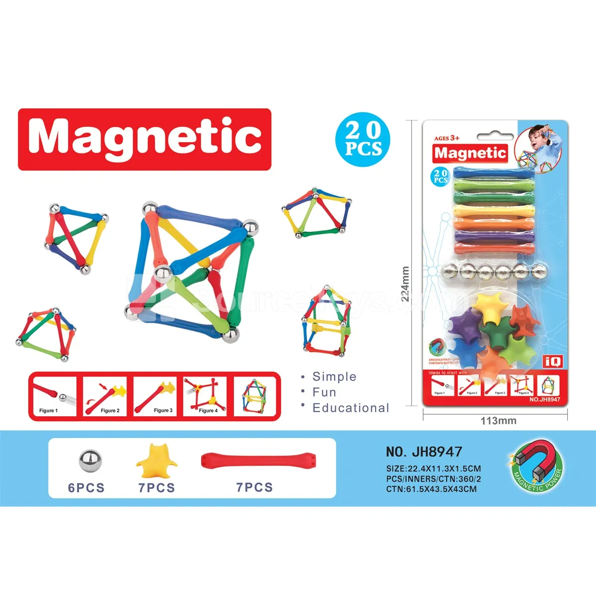Magnetic Building Blocks (20pcs) Magnetic Building Blocks (20pcs)