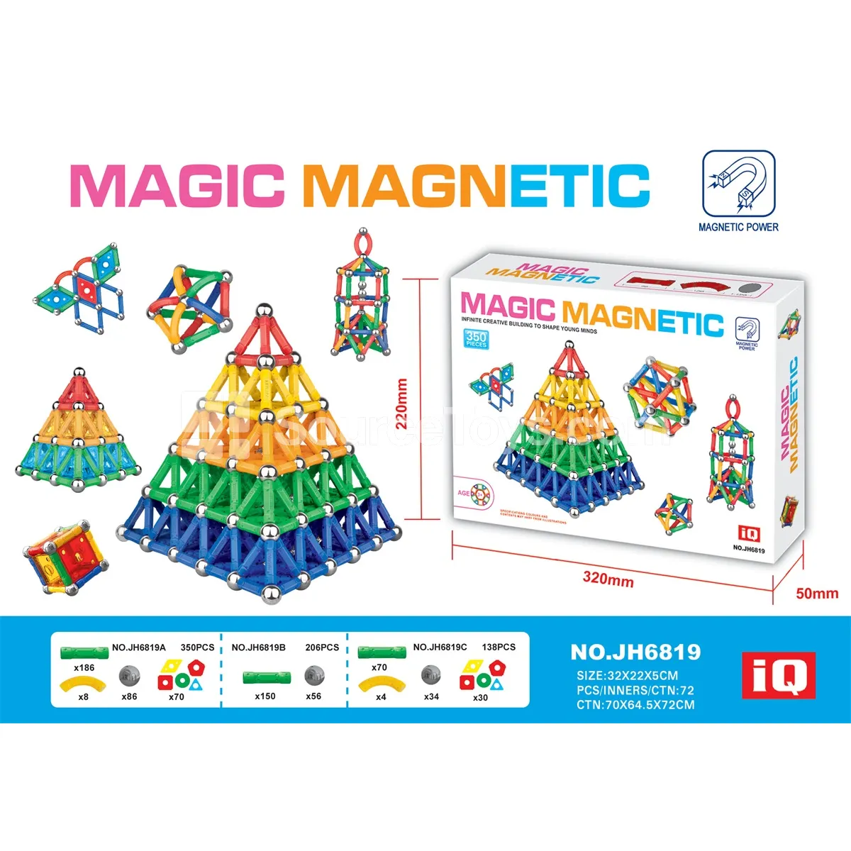 Magnetic Building Blocks 138pcs Magnetic Building Blocks 138pcs