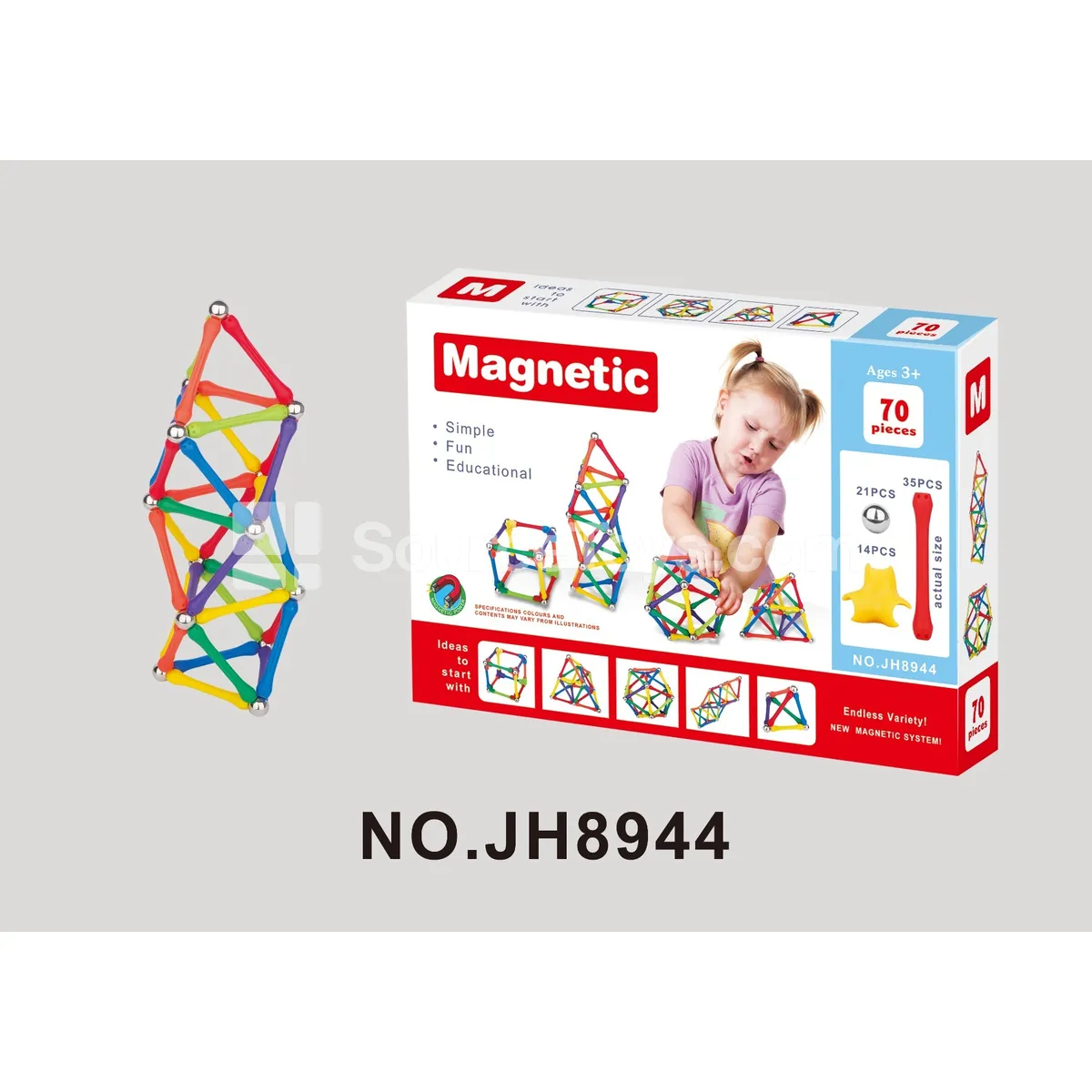 Magnetic Building Blocks (70pcs) Magnetic Building Blocks (70pcs)