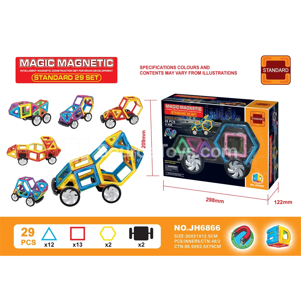 Magnetic Building Blocks Set 29pcs Magnetic Building Blocks Set 29pcs