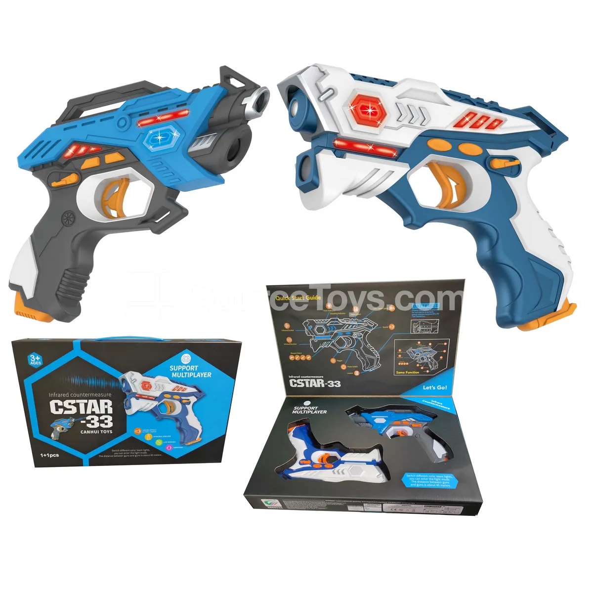 Infrared Combat Gun 2-Pack (Blue & White) Infrared Combat Gun 2-Pack (Blue & White)