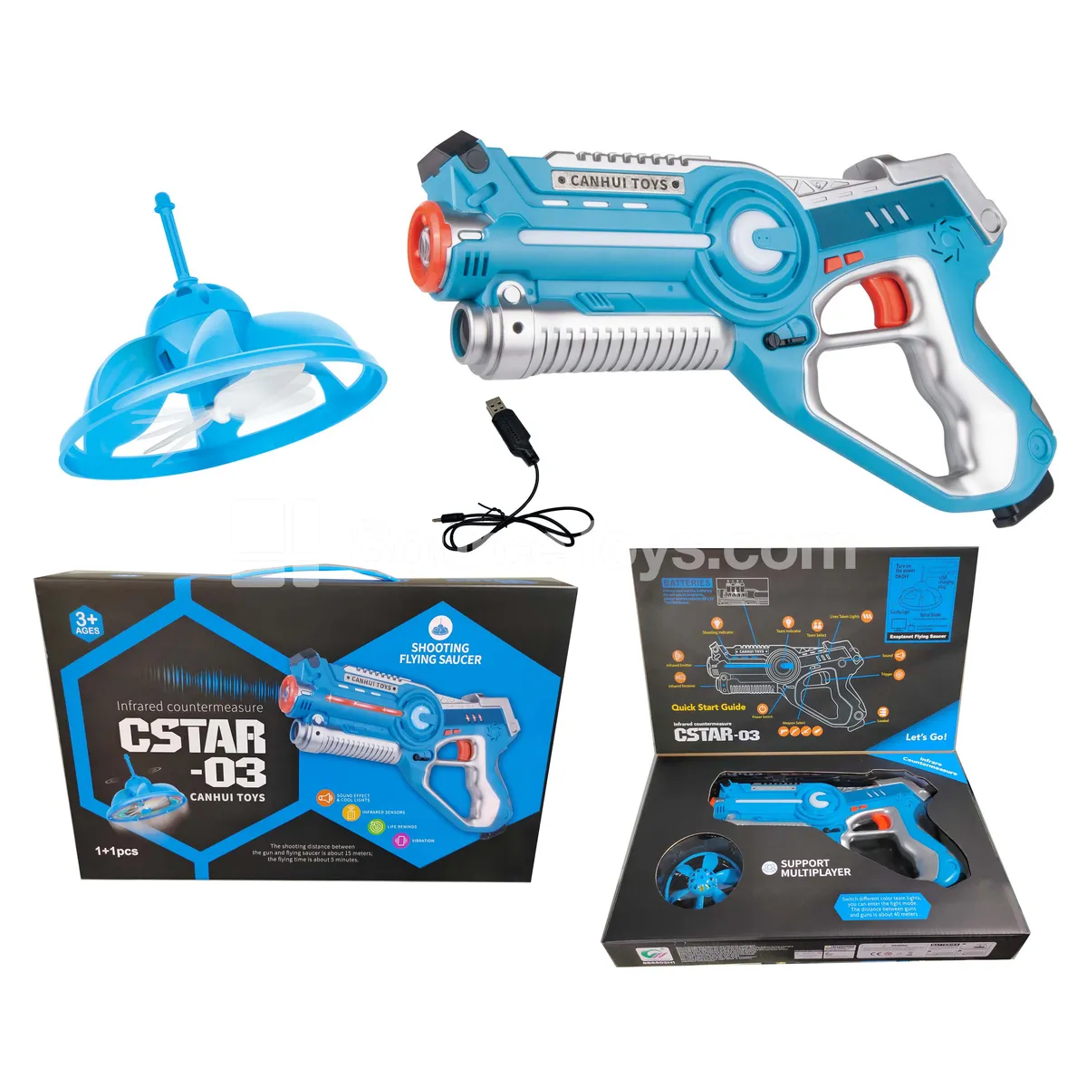 Infrared Battle Gun with 1 Flying Disc Infrared Battle Gun with 1 Flying Disc