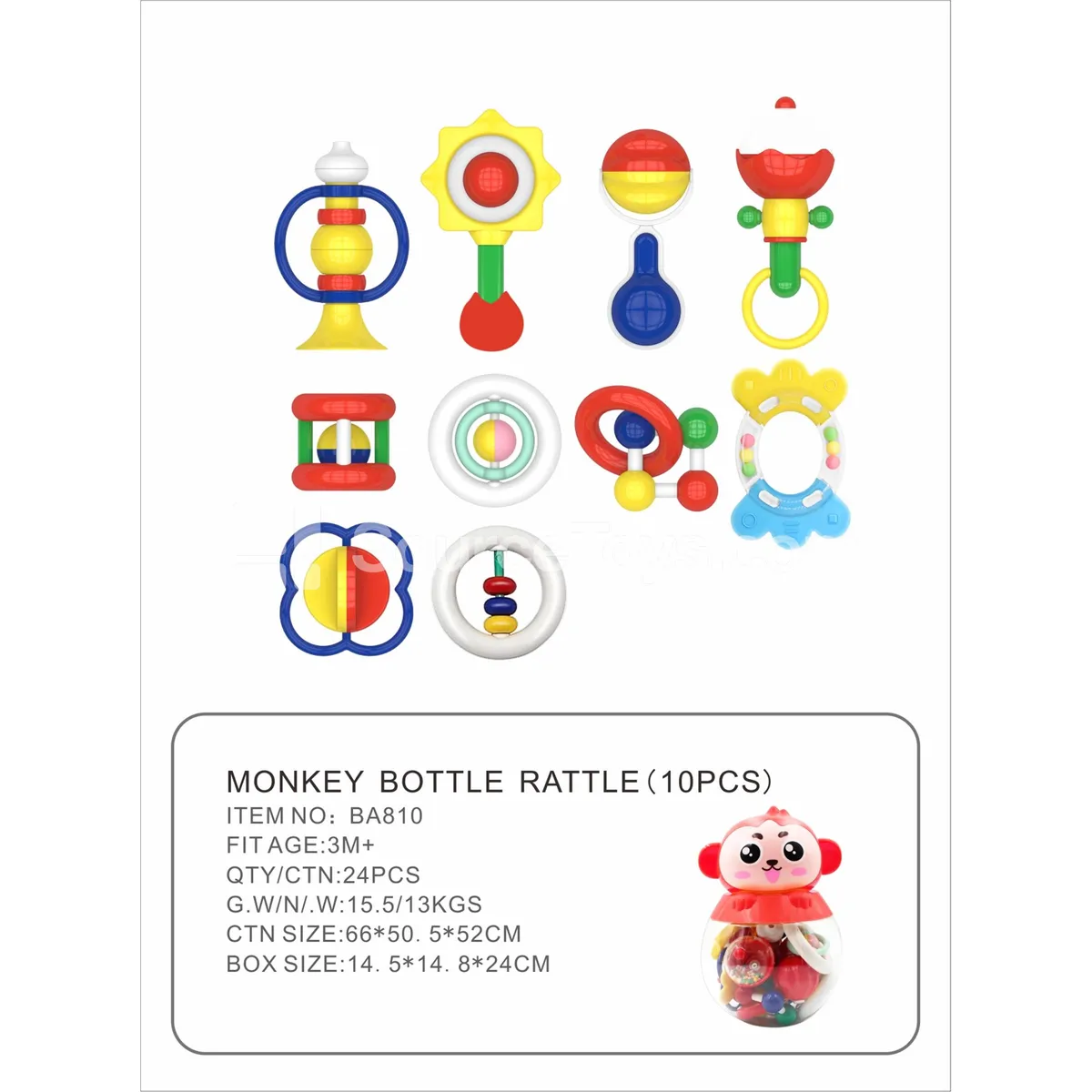 Rattle (Monkey 10-Pack)