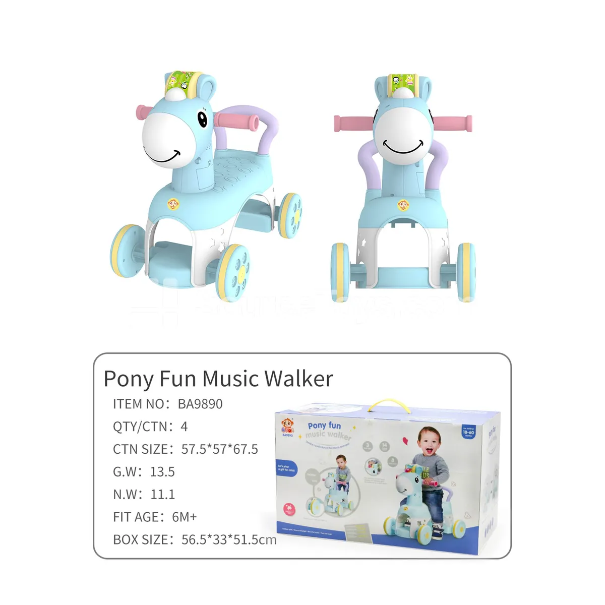 Fun Musical Ride-On Scooter