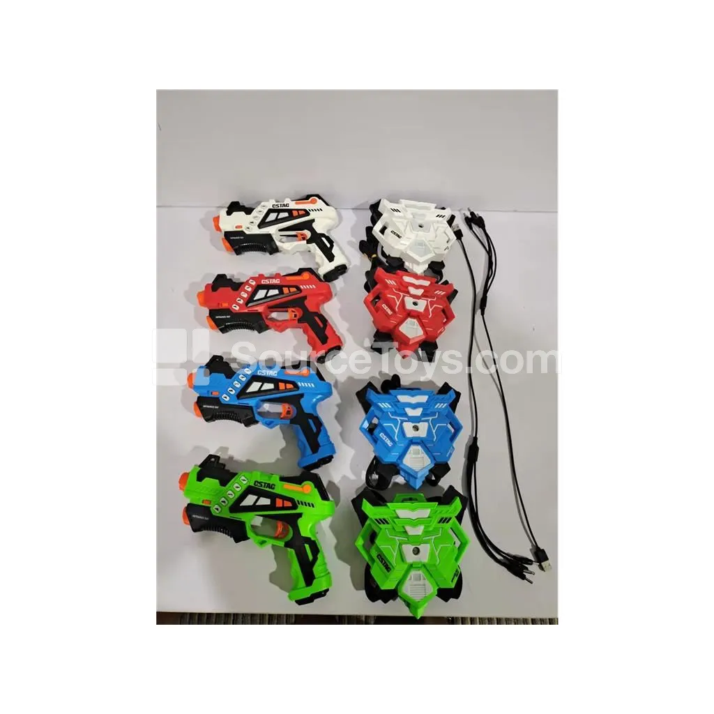 4th Gen 4 Battle Guns 6601 with Rechargeable Battery + 4 3rd Gen 1560 Spray Vests with Lithium Battery + 2 USB Charging Cables 1-to-4 4th Gen 4 Battle Guns 6601 with Rechargeable Battery + 4 3rd Gen 1560 Spray Vests with Lithium Battery + 2 USB Charging Cables 1-to-4