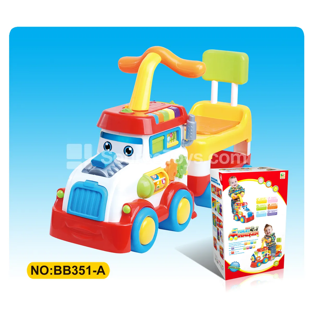 Happy Car Head Ride-On with Potty Seat Happy Car Head Ride-On with Potty Seat
