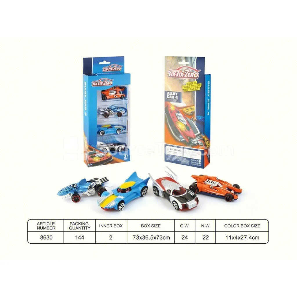 Alloy Sports Car 4 Styles Assorted