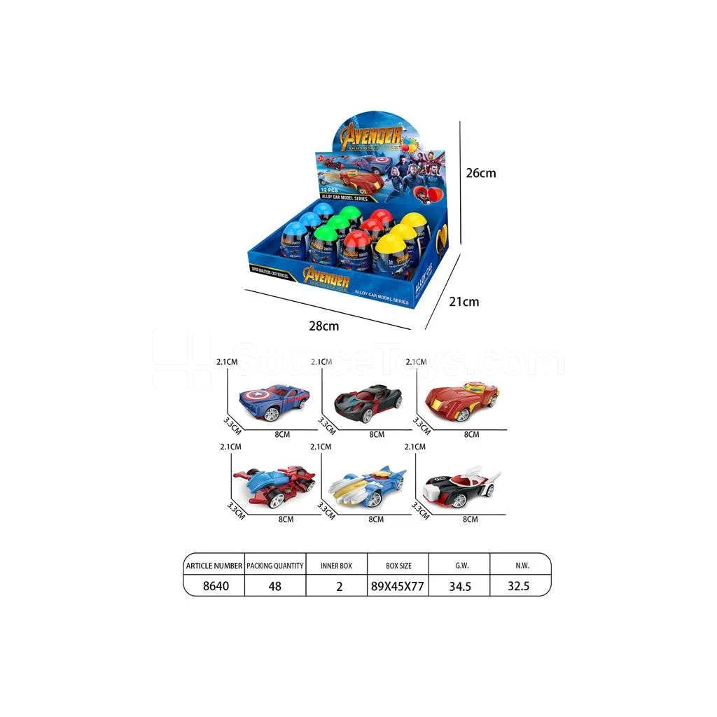 Sports Car (12 Eggs, 6 Styles Assorted)