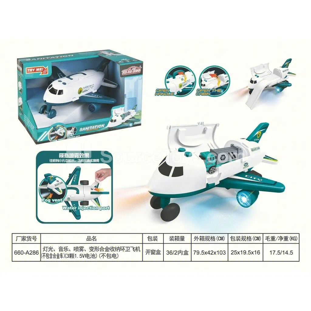 Light & Music Spray Transforming Sanitation Plane Set Light & Music Spray Transforming Sanitation Plane Set