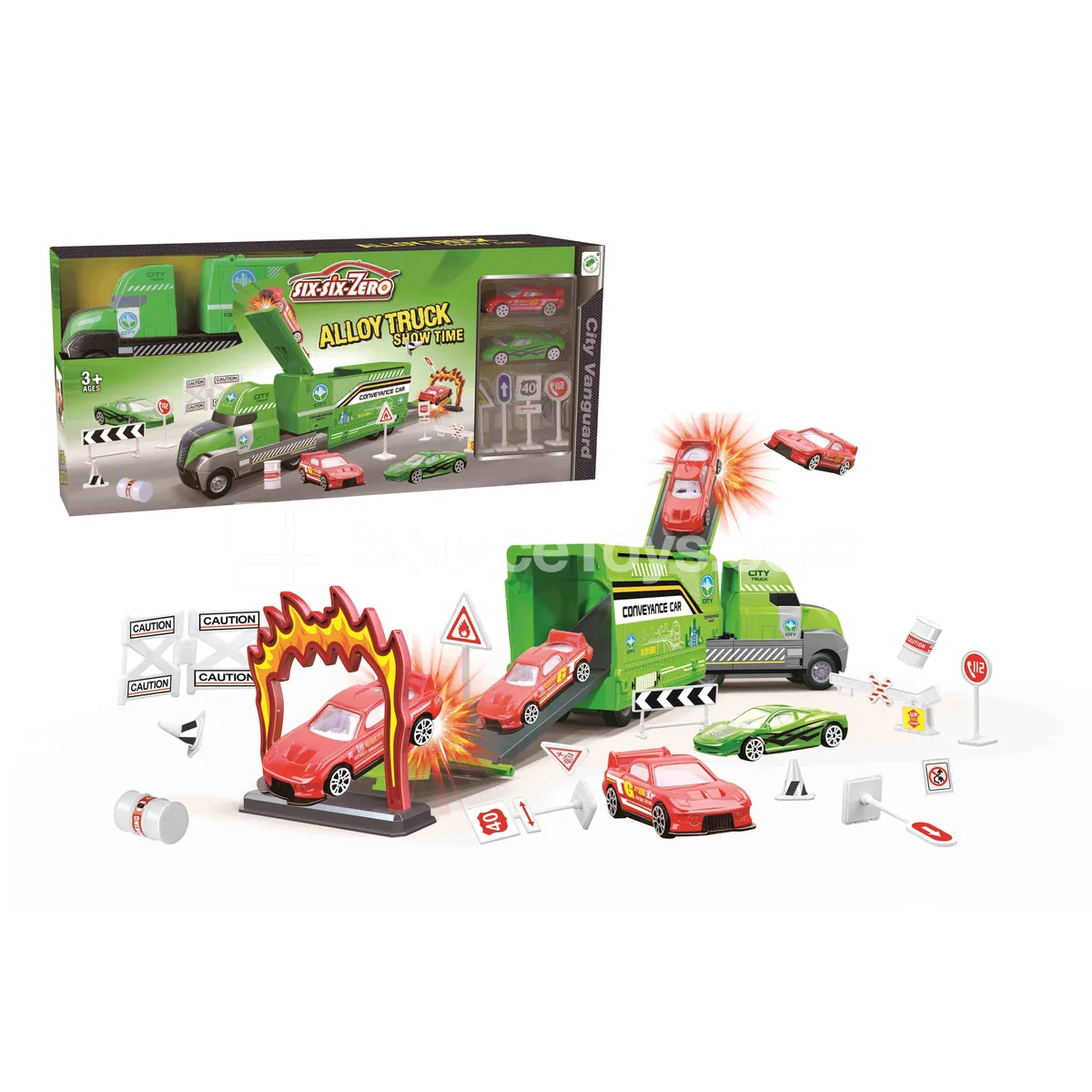Alloy City Inertia Truck Storage Parking Set Alloy City Inertia Truck Storage Parking Set