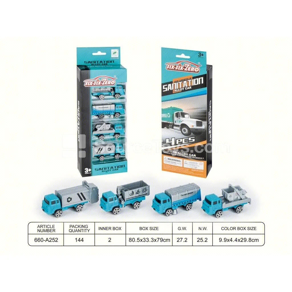 Eco-Friendly Alloy Car Set (4-Pack) Eco-Friendly Alloy Car Set (4-Pack)
