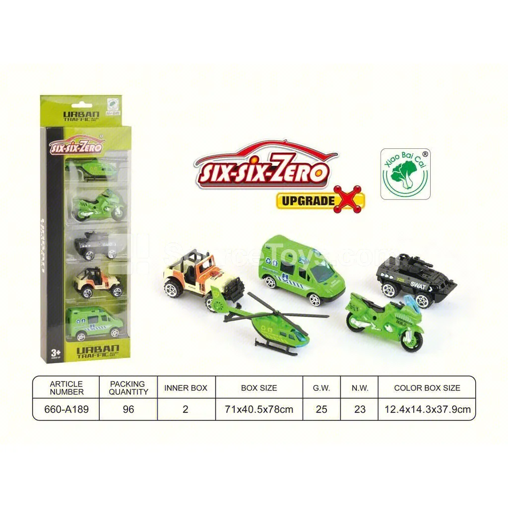 City Alloy Car Set (5-Pack, Large) City Alloy Car Set (5-Pack, Large)