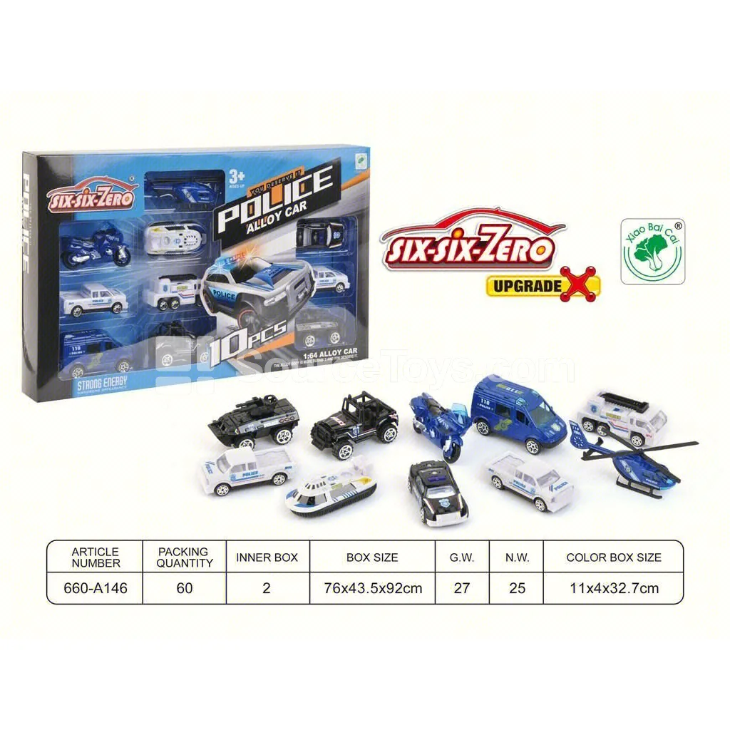 Police Alloy Car Set (10 pcs) Police Alloy Car Set (10 pcs)