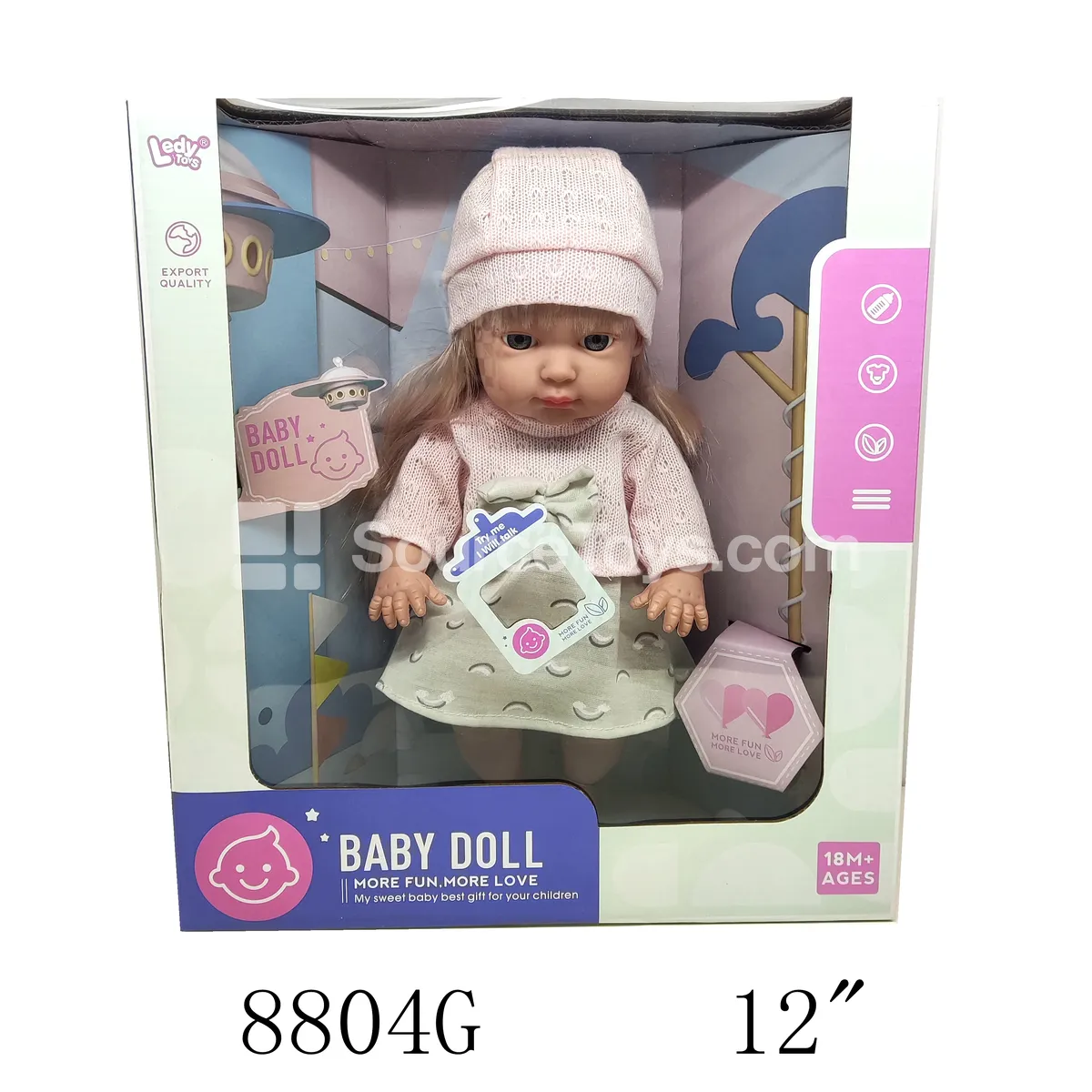 12-Inch Vinyl Doll with 12 Sounds
