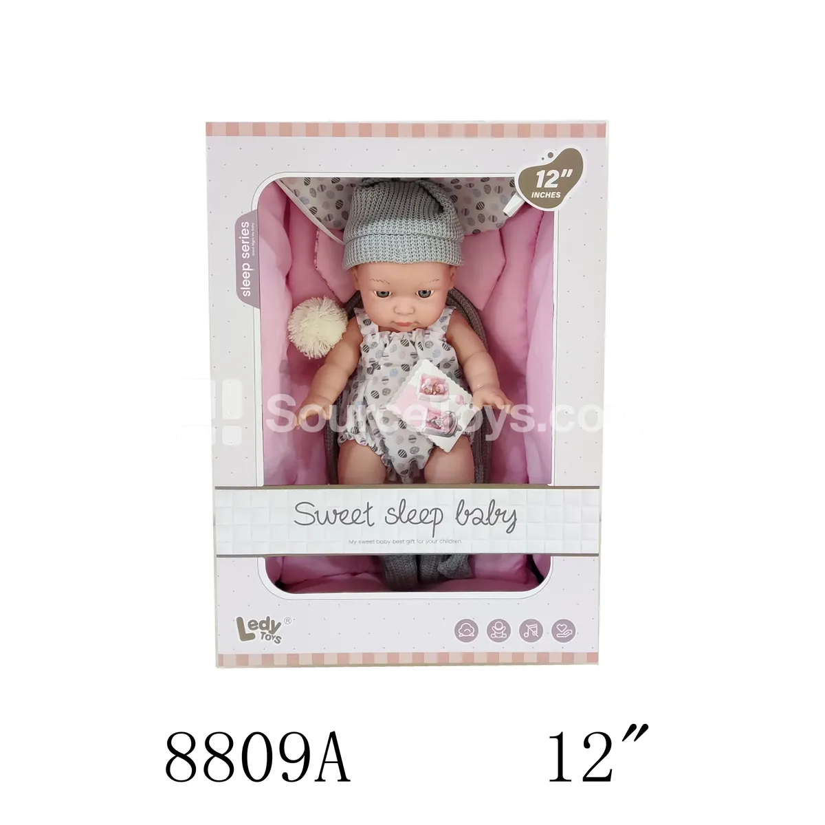 12-inch All-Vinyl Doll with Handbasket