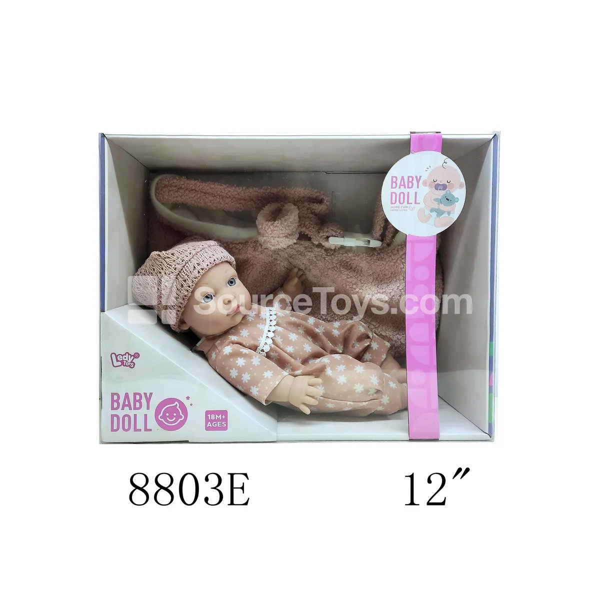 12-inch Vinyl Baby Doll with Carry Basket