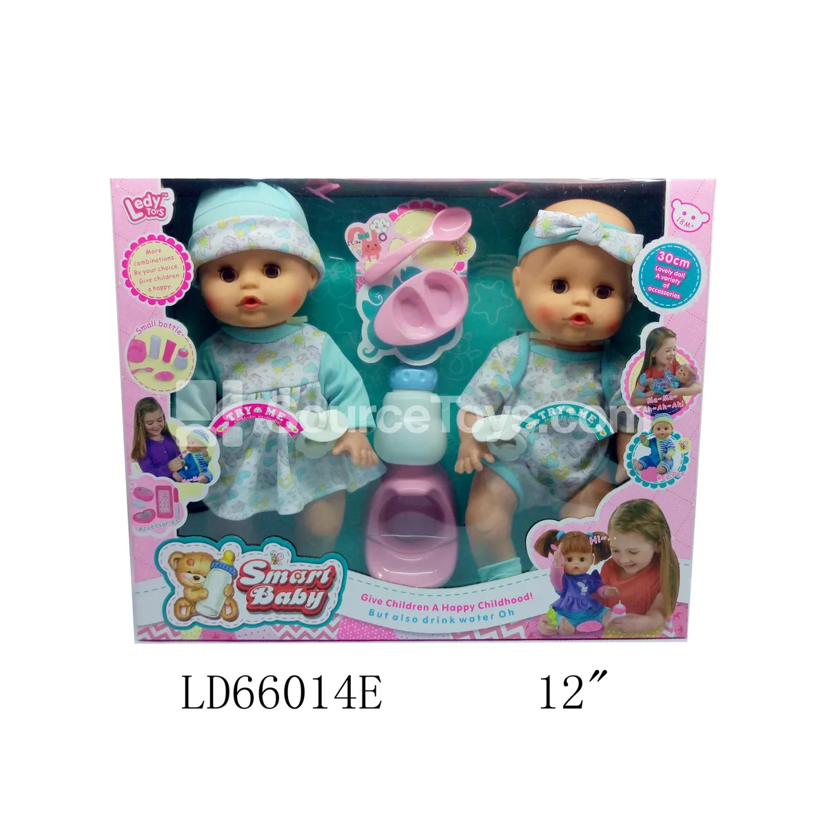12-inch Vinyl Doll with Sound, Moving Eyes, Drinking & Wetting Feature