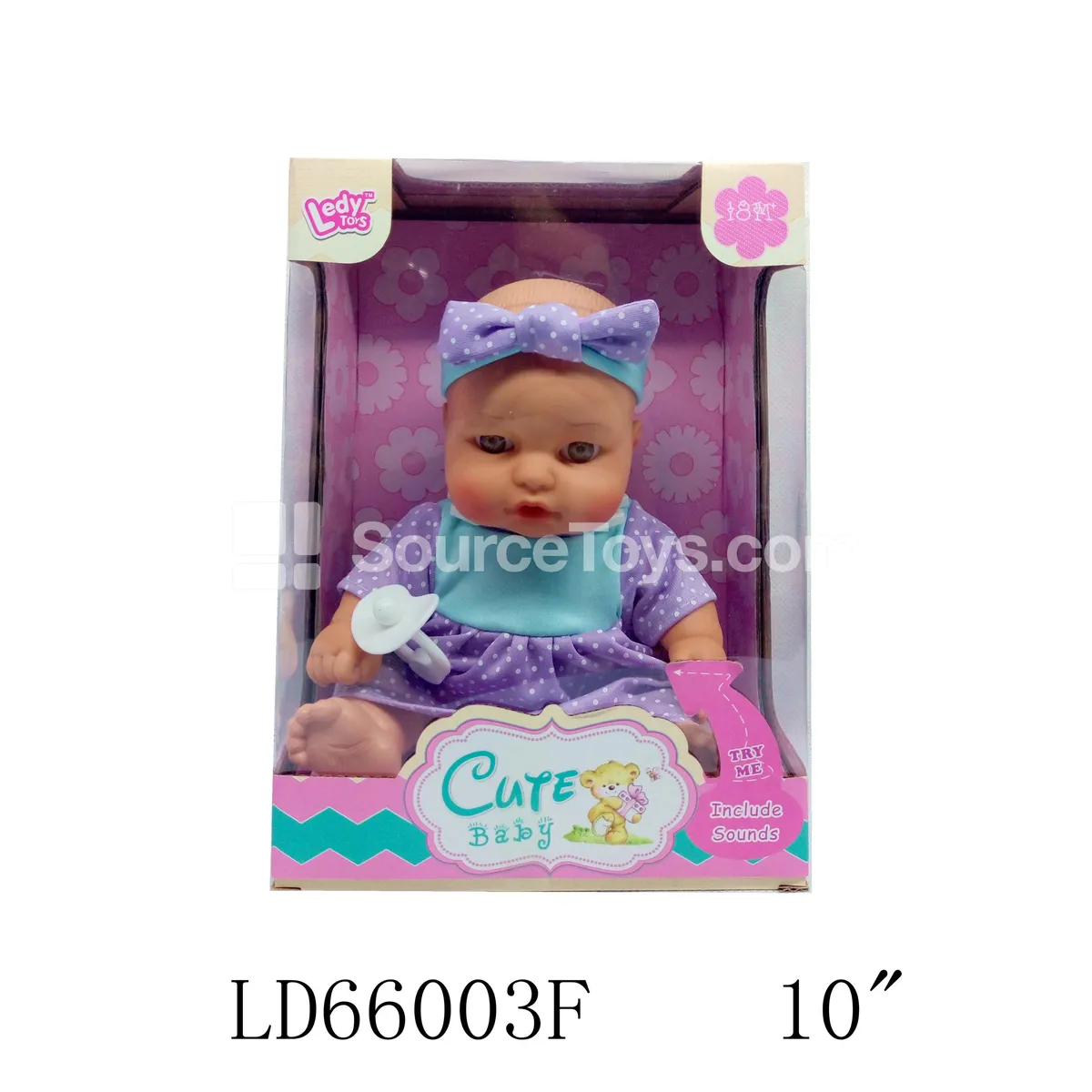 Realistic Vinyl Doll 10-Inch with 12 Sounds & Accessories Realistic Vinyl Doll 10-Inch with 12 Sounds & Accessories