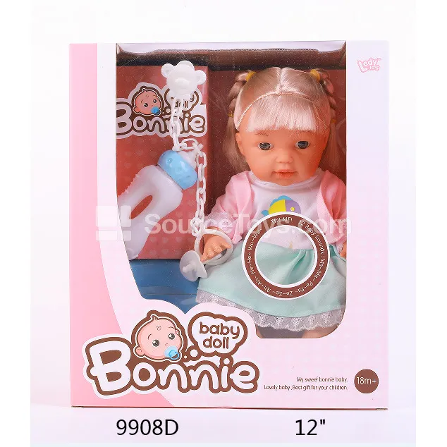 12-Inch Vinyl Doll with 12 Sounds, Drinking & Wetting Feature, Includes Pacifier Chain, Bottle & Potty 12-Inch Vinyl Doll with 12 Sounds, Drinking & Wetting Feature, Includes Pacifier Chain, Bottle & Potty