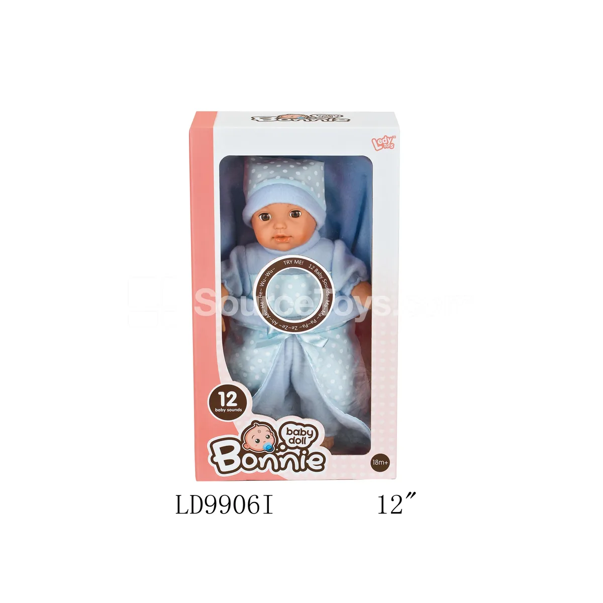 12-inch Vinyl Doll with Sound and Blanket 12-inch Vinyl Doll with Sound and Blanket