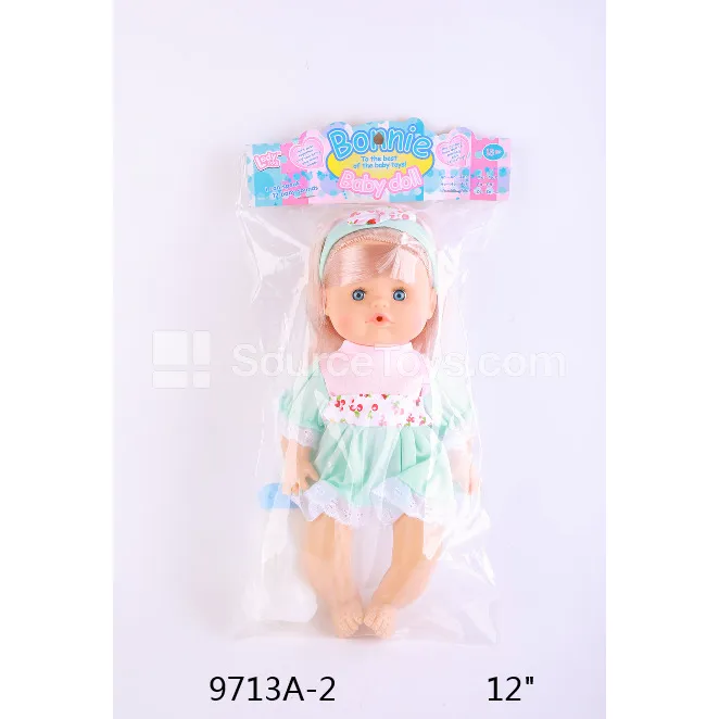 12" Vinyl Doll with Drinking & Wetting Feature, 12 Sounds, Includes Bottle 12
