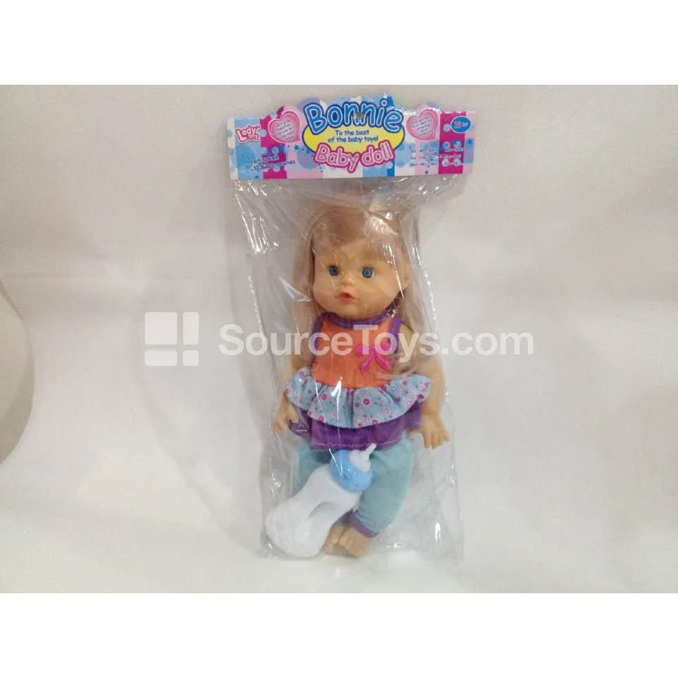 12-inch Interactive Vinyl Doll with Drinking & Wetting Functions, 12 Sounds, Includes Bottle 12-inch Interactive Vinyl Doll with Drinking & Wetting Functions, 12 Sounds, Includes Bottle