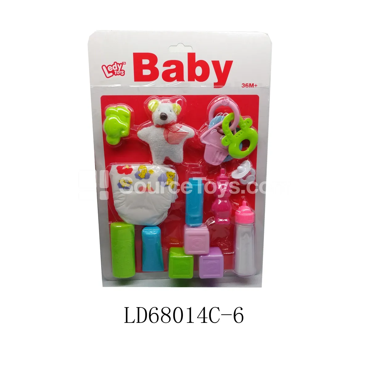 Bear Rattle Diaper Pacifier Bottle Accessory Set Bear Rattle Diaper Pacifier Bottle Accessory Set