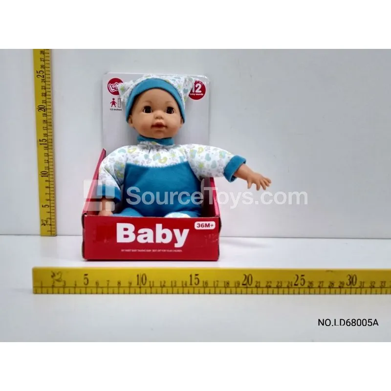 12-Inch Vinyl Doll with 12 Sounds and Cotton Filling 12-Inch Vinyl Doll with 12 Sounds and Cotton Filling