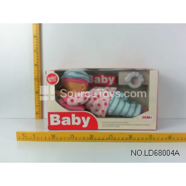 12-inch Vinyl Doll with Soothing Sounds, Caterpillar Rattle & Pillow
