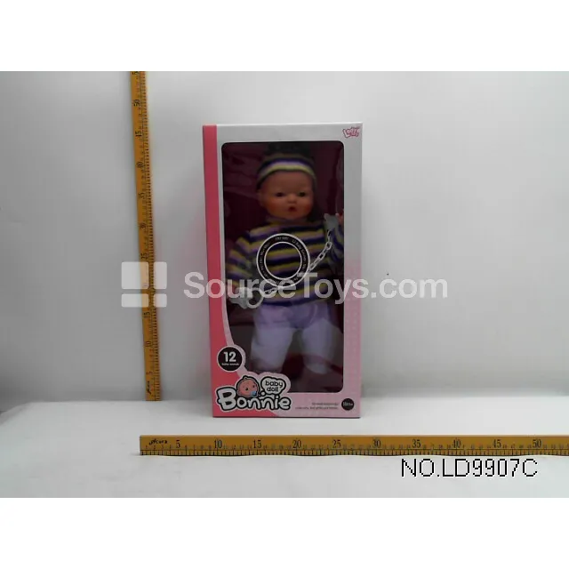 16-inch Vinyl Baby Doll with 12 Sounds and Pacifier Chain