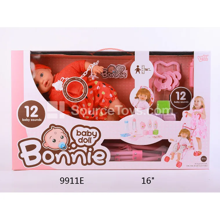 Vinyl Doll with Accessories and Plastic Stroller Vinyl Doll with Accessories and Plastic Stroller