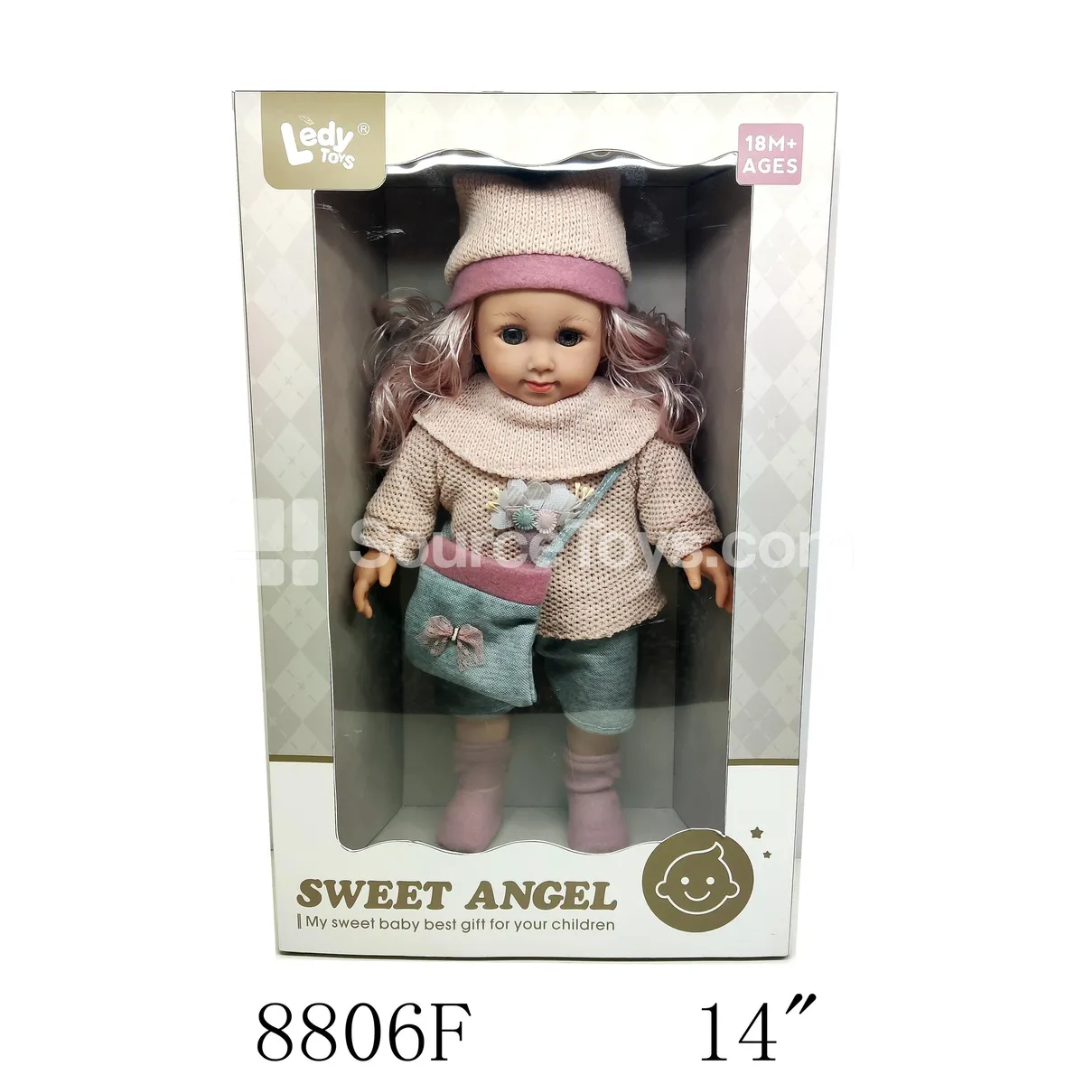 14-inch Vinyl Figure Doll with Straight Legs, Soft Body, Outfit & Backpack 14-inch Vinyl Figure Doll with Straight Legs, Soft Body, Outfit & Backpack