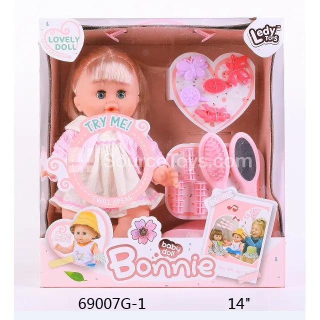 14-inch Vinyl Doll with Movable Limbs, Pretend-Play Accessories