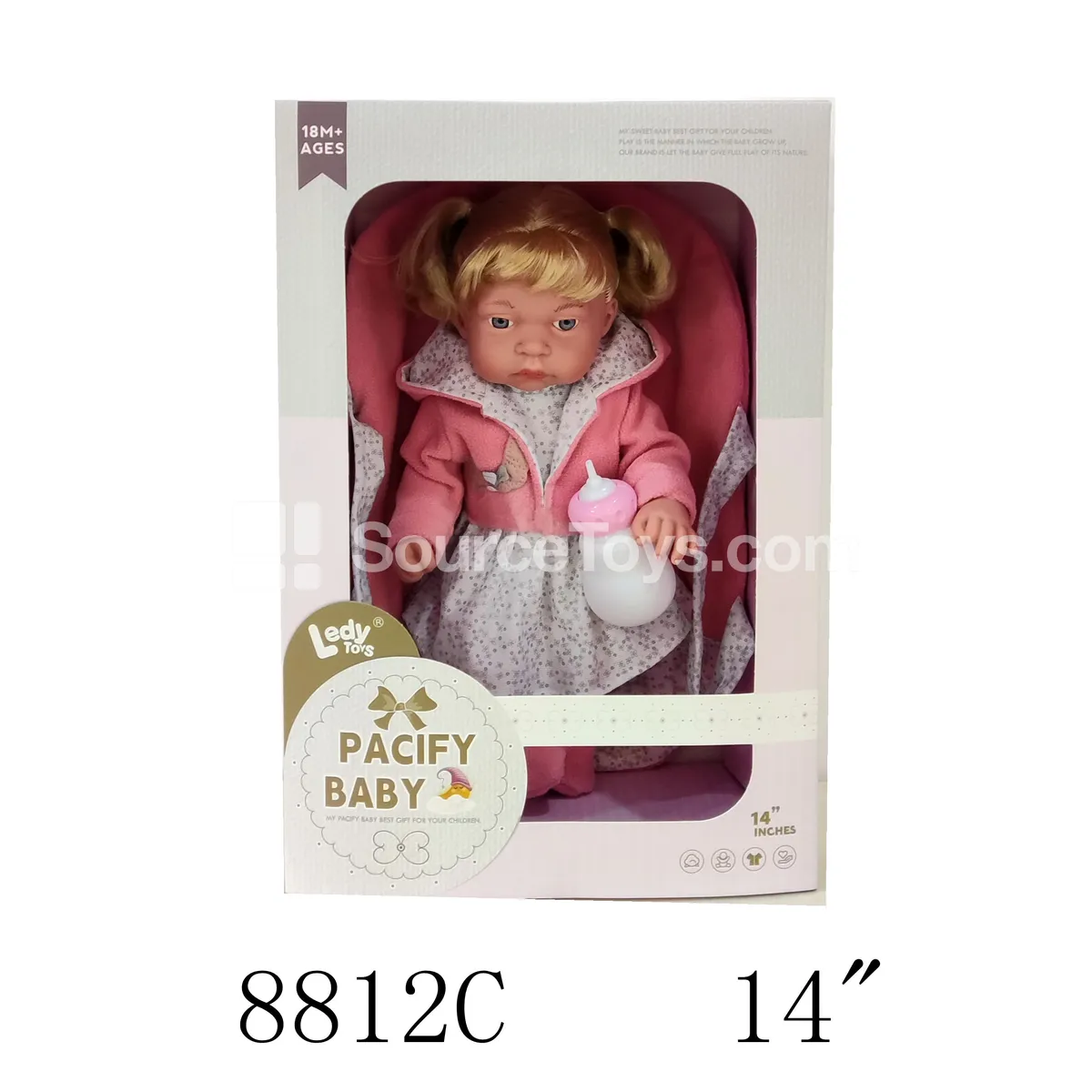 14-inch Vinyl Fashion Doll with Basket and Bottle 14-inch Vinyl Fashion Doll with Basket and Bottle