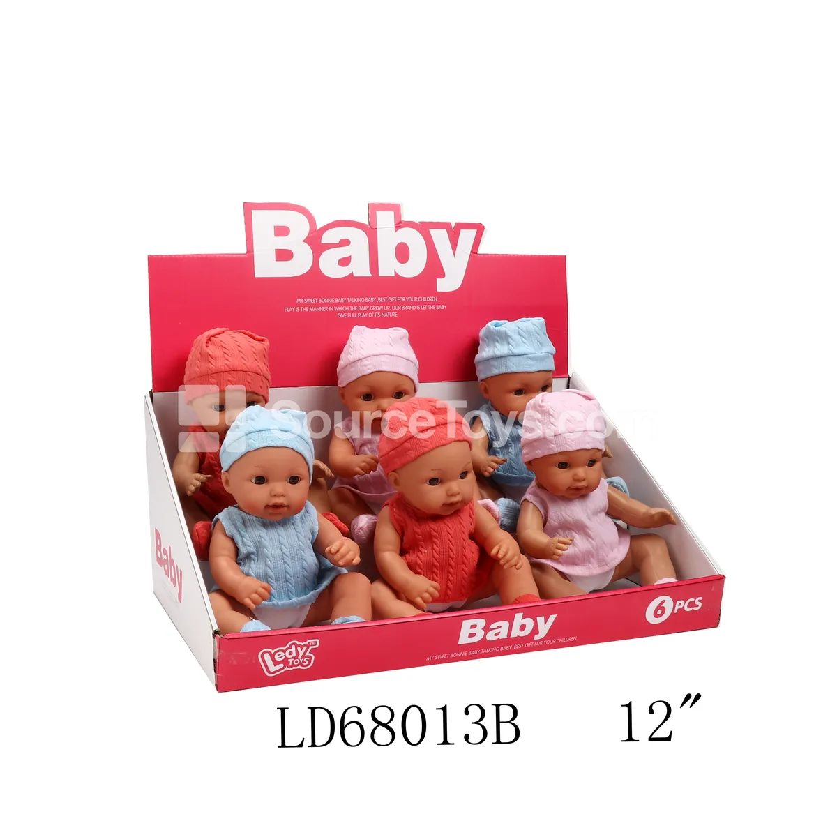 12-Inch Vinyl Figures with 12 Sounds, 6-Pack
