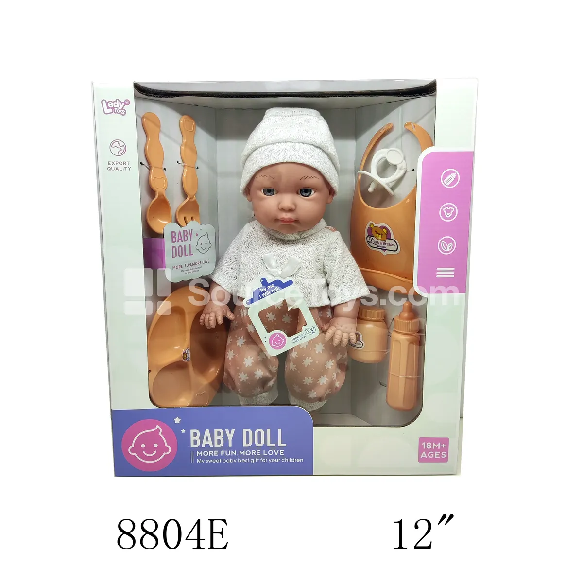 12-Inch Vinyl Doll with 12 Sounds and Accessories (Battery Included 3xAG13) 12-Inch Vinyl Doll with 12 Sounds and Accessories (Battery Included 3xAG13)