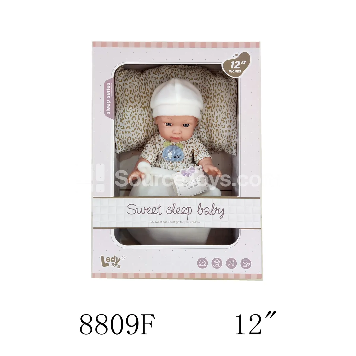 12-inch Full Vinyl Doll with Pillow & Blanket 12-inch Full Vinyl Doll with Pillow & Blanket