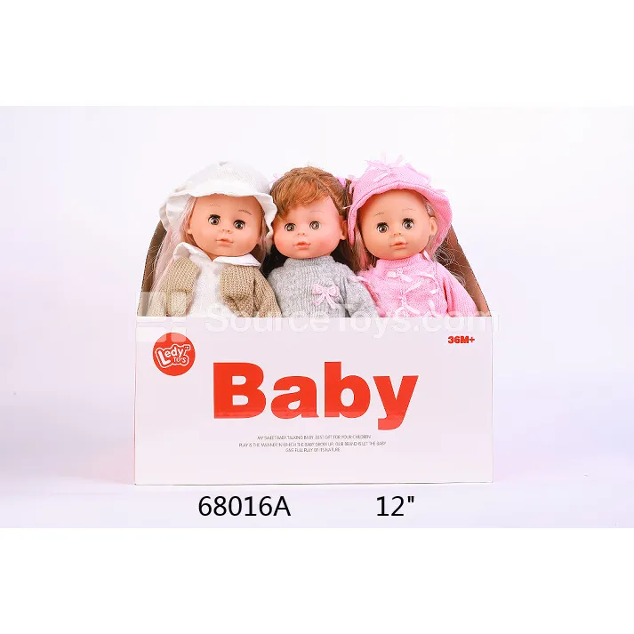 Realistic Vinyl Figure Doll 14 inch 12 Sounds 9-Pack