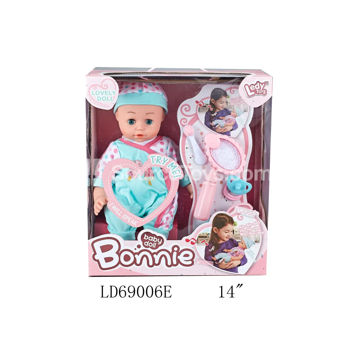 14-inch Vinyl Figure Doll with Cotton Filling, Chest Press Sound Function & Accessories 14-inch Vinyl Figure Doll with Cotton Filling, Chest Press Sound Function & Accessories