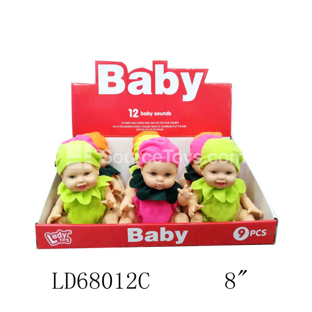 Vinyl Fruit Doll Set 8 inch 4 Sounds 9 Pcs Vinyl Fruit Doll Set 8 inch 4 Sounds 9 Pcs