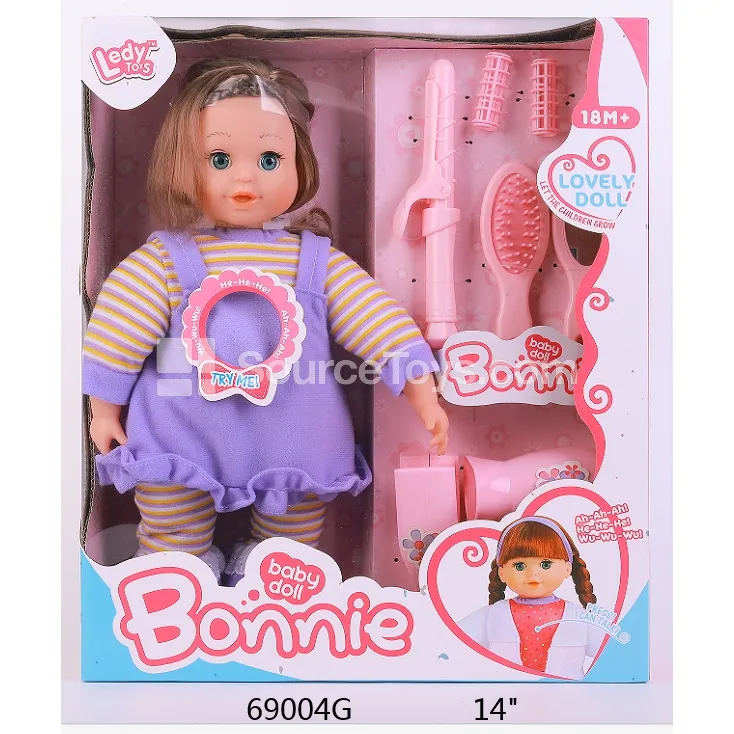 14-inch Vinyl Doll with Cotton Filling, 12 Sounds & Hair Styling Set 14-inch Vinyl Doll with Cotton Filling, 12 Sounds & Hair Styling Set