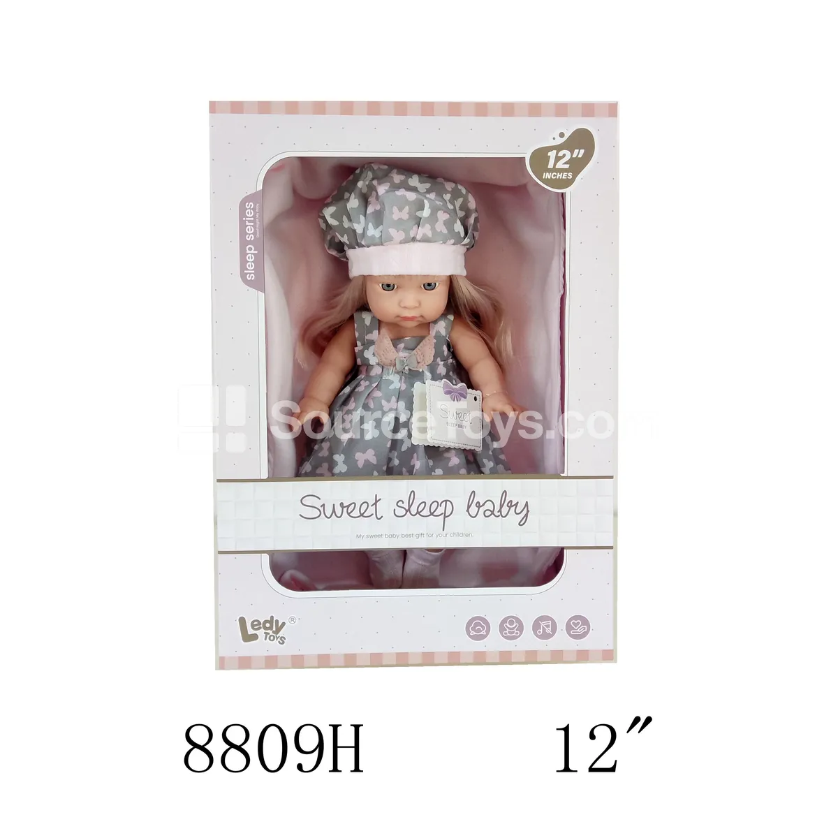 12-inch Vinyl Doll with Sleeping Blanket 12-inch Vinyl Doll with Sleeping Blanket