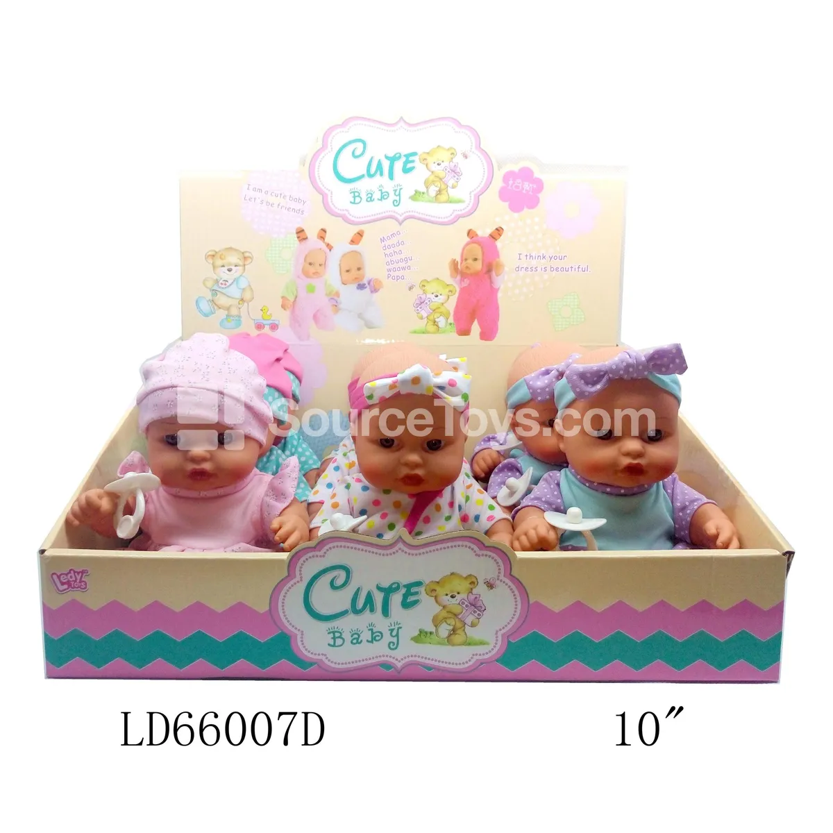 10-inch Vinyl Doll with 12 Sound Functions, 9-Piece Set with Accessories