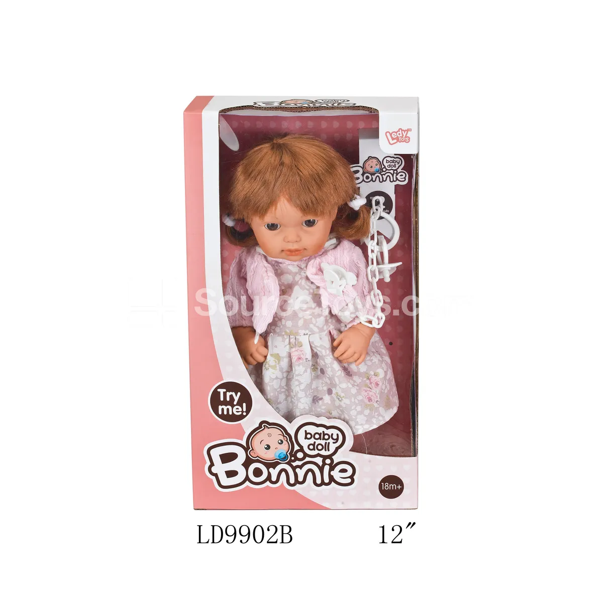 12-inch Vinyl Doll with Pacifier Chain 12-inch Vinyl Doll with Pacifier Chain