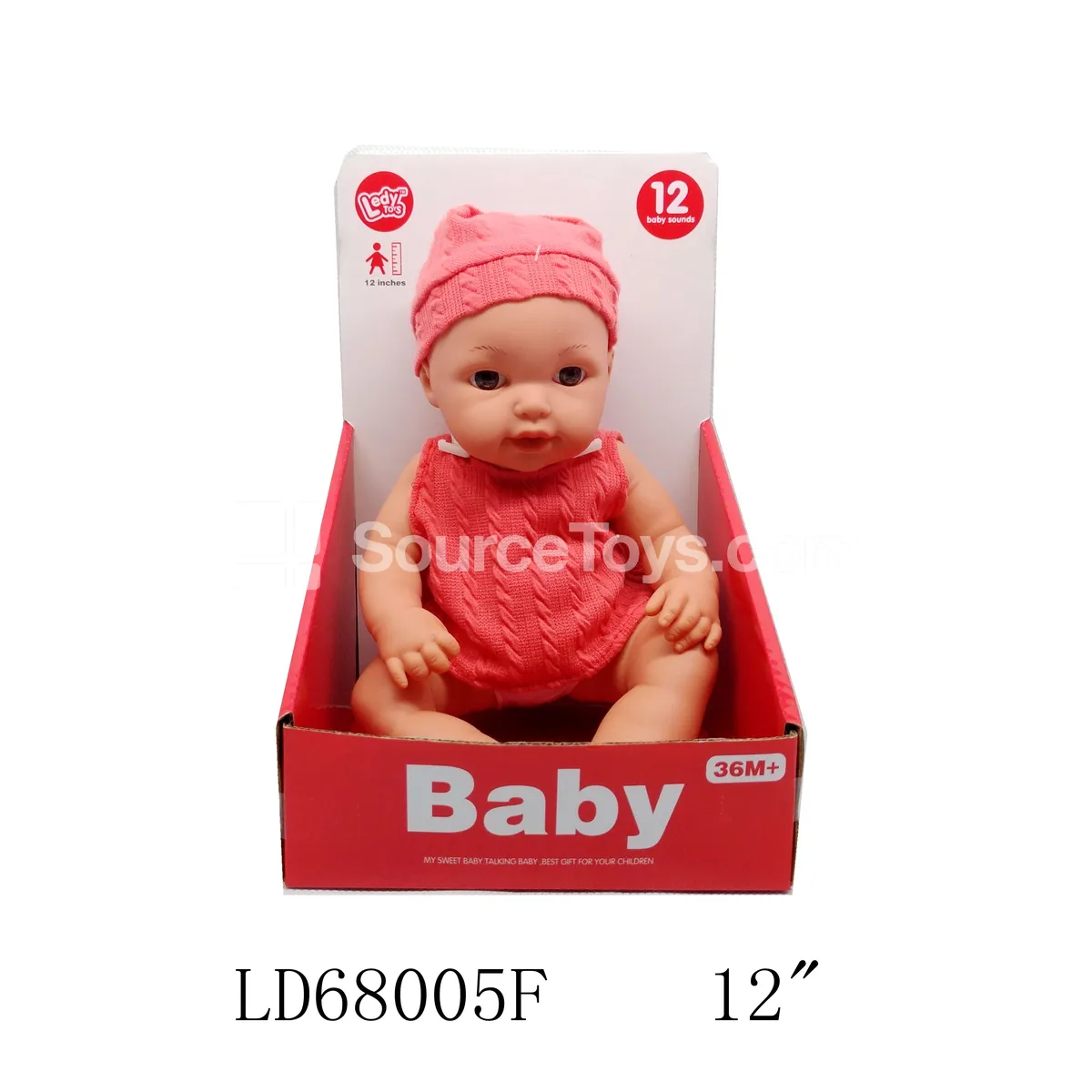 Realistic Vinyl Figure Doll 12 inch 12 Sounds Sitting Boy Doll