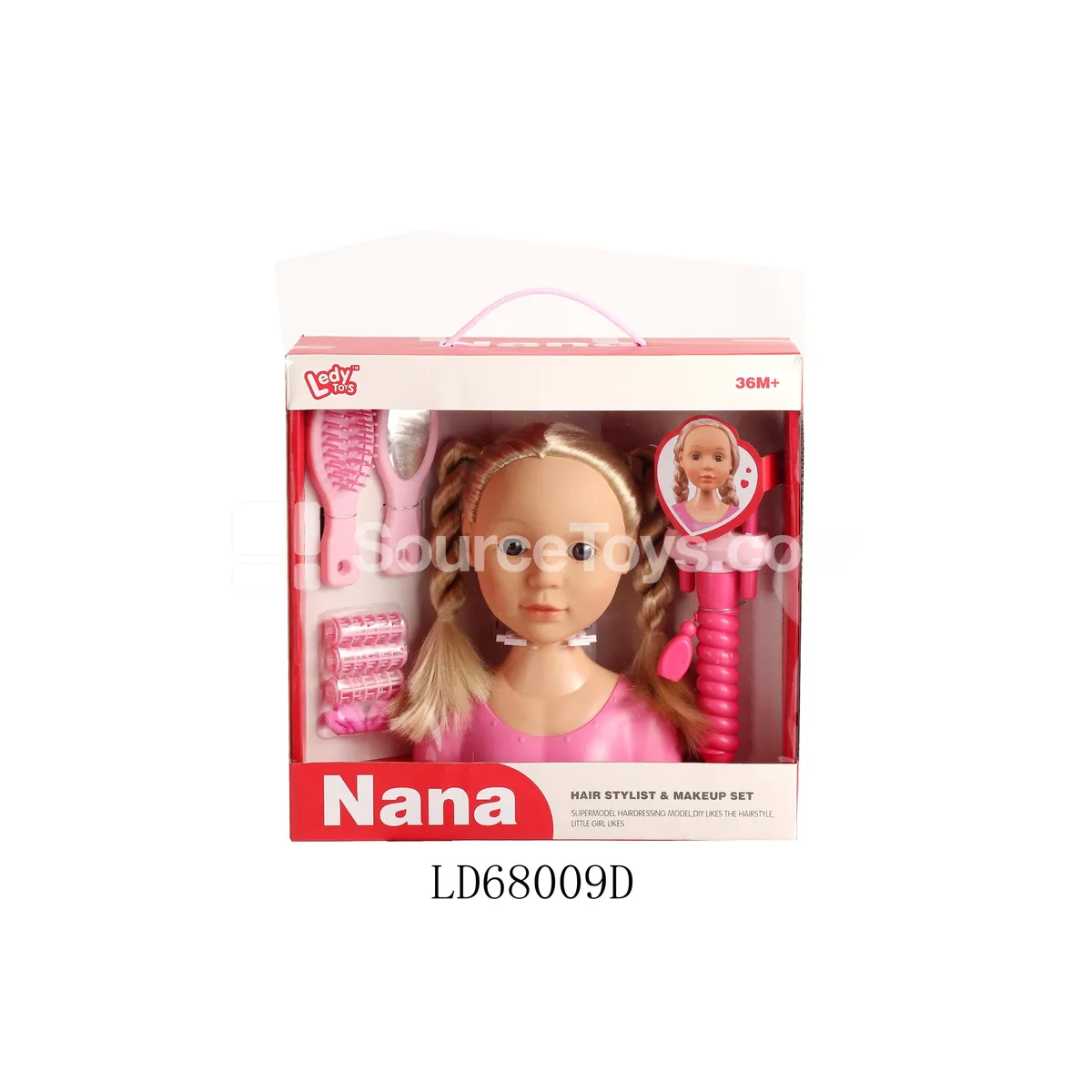 Vinyl Figure Half-Body Girl with Hair Styling Tool and Comb